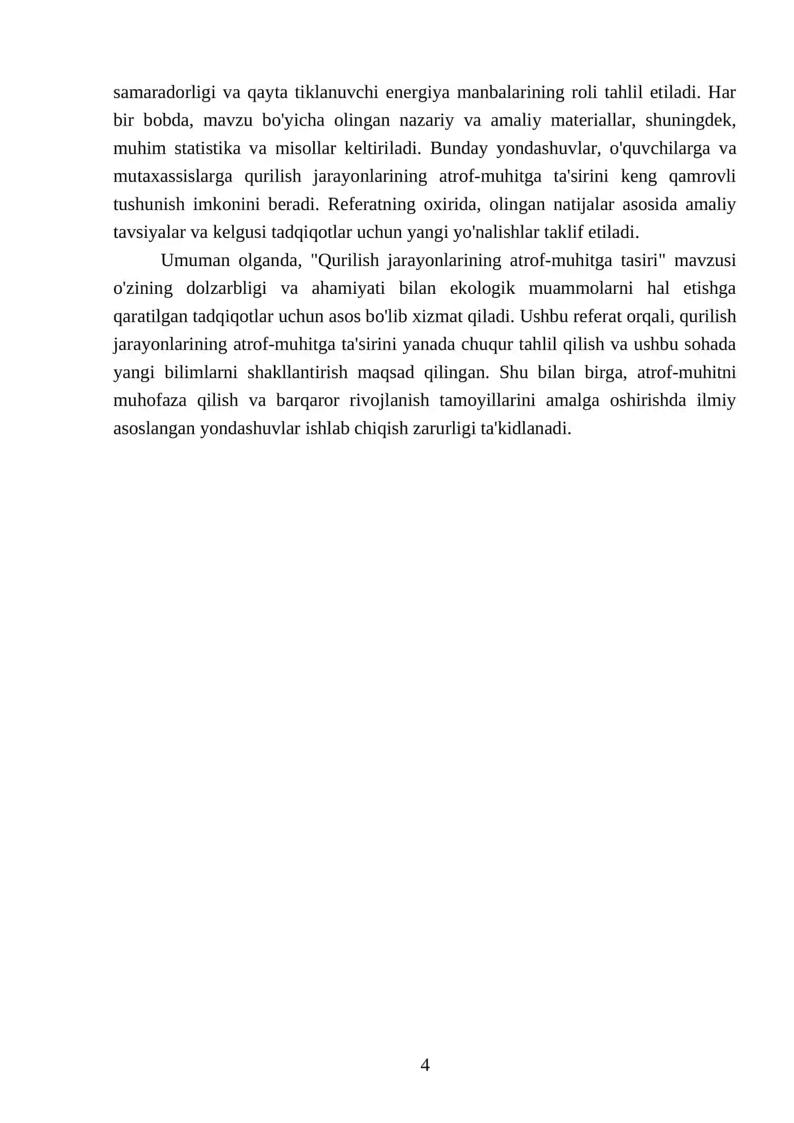 Qurilish jarayonlarining atrof-muhitga tasiri 4