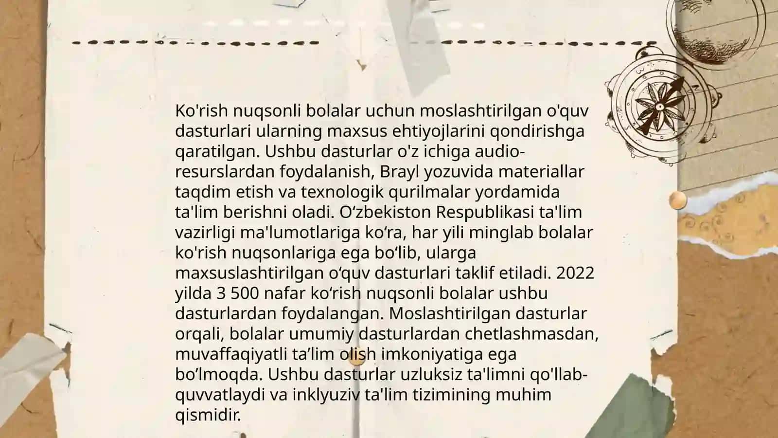 Ko'rishda nuqsoni bor bolalar 4