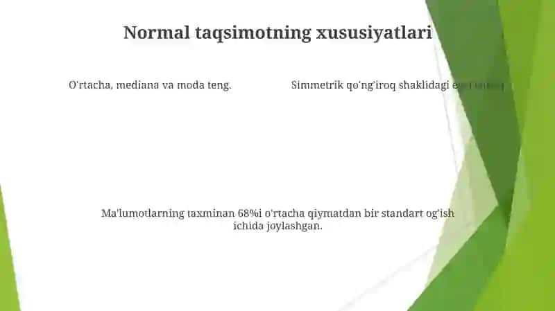 Narmal taqsimlanish nazariyasi 4