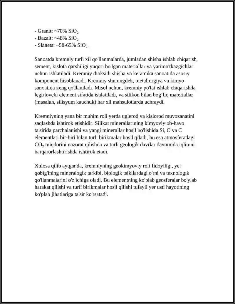 KREMNIY GEOKIMYOSI 4