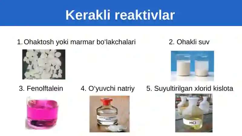 Uglerod(IV)-oksidi olish va uning xossalarini bilantashish 4
