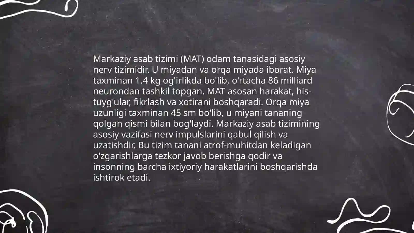Uzunchoq miyaning vazifalari 4