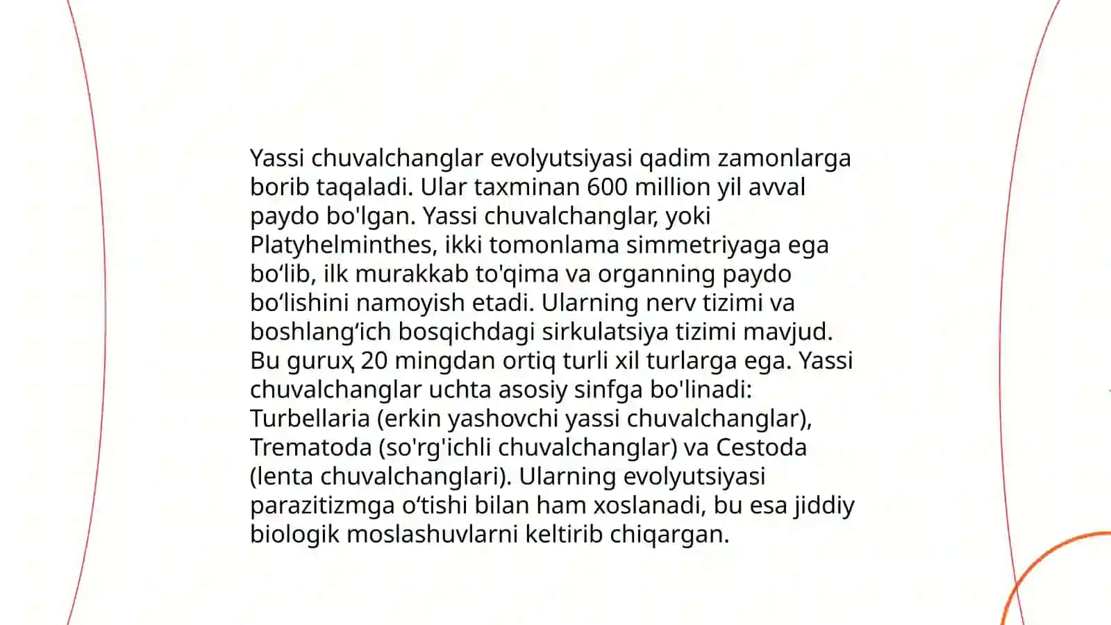 Yassi chuvalchanglar morfologiyasi 4