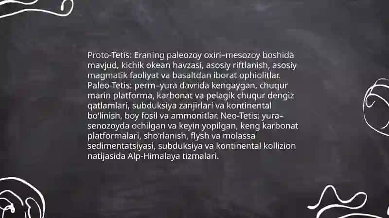 Tetis dengizining tarixiy paydo bo‘lishi va chekinishi 4