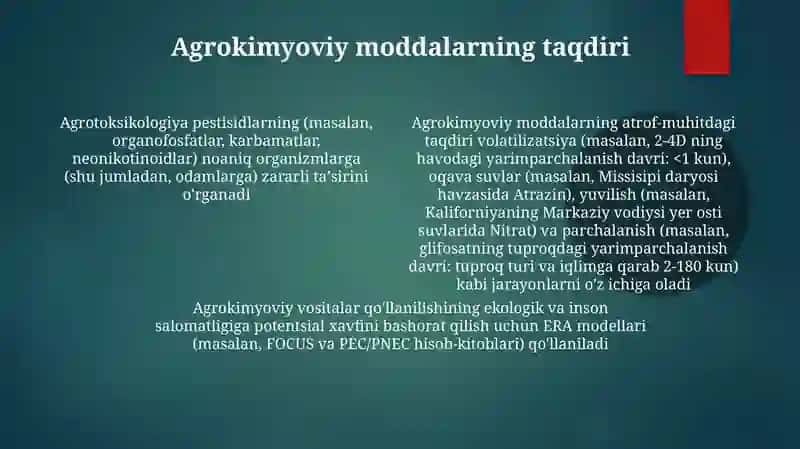 IPM va Agrotoksikologiya 4