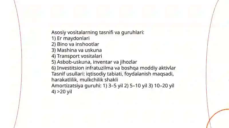 Asosiy vositalar hisobi 4
