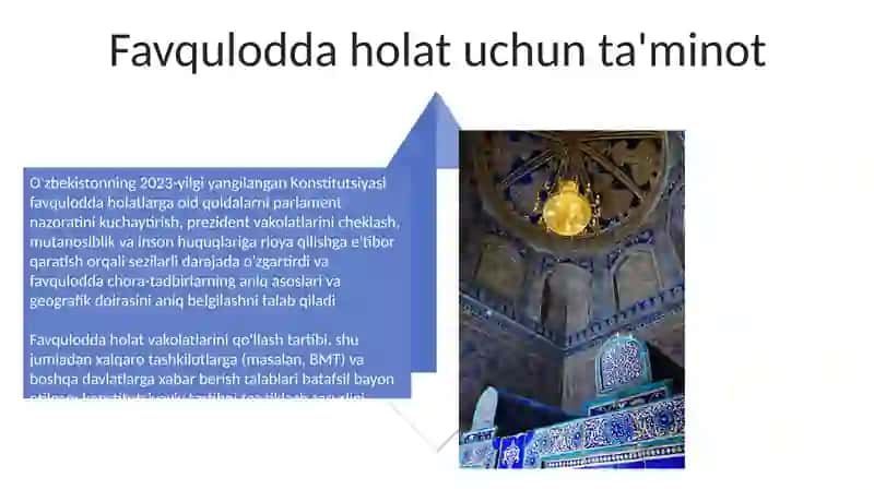 Yangi tahrirdagi Oʻzbekiston Respublikasi Konstitutsiyasi 4
