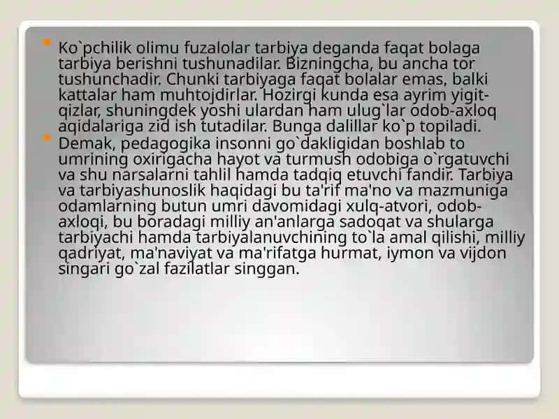 Ta'limni tashkilotishning an'anaviy usullari 4