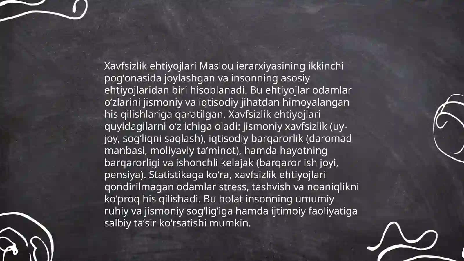 Ehtiyojlarning klassifikatsiyasi 4