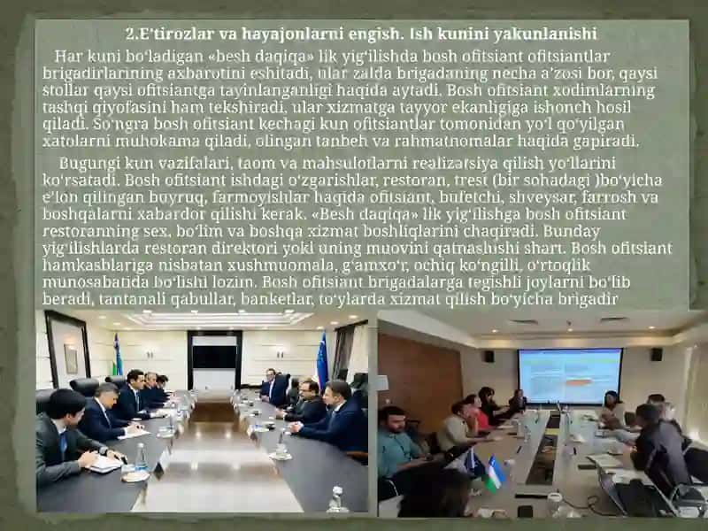 RESTORANLARDA MEHMONLAR ISHONCHI. BARLARDAGI SERVIS 4