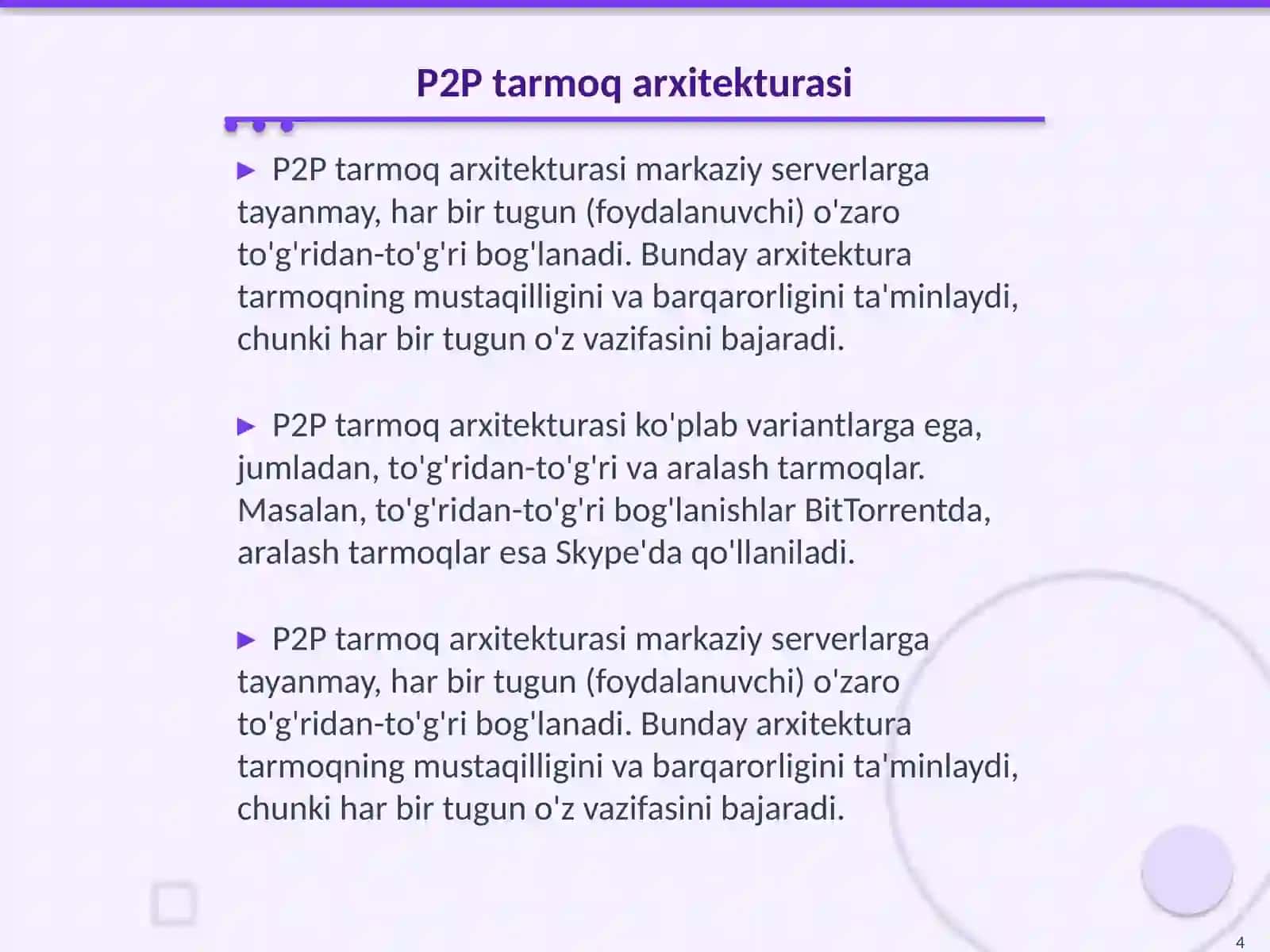 P2P texnologiyalari 4