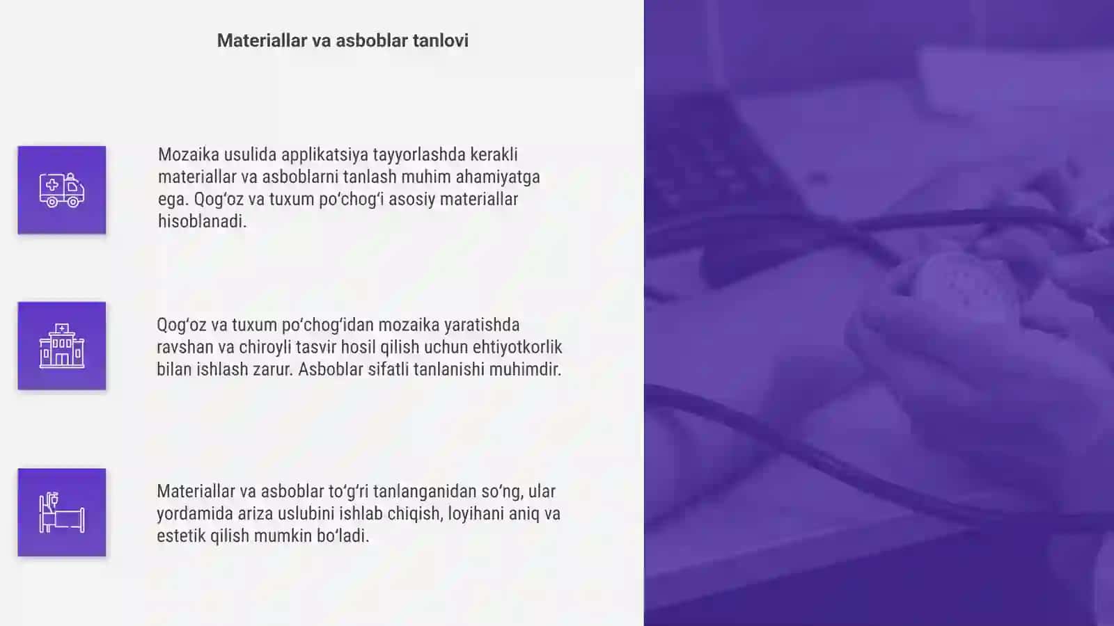 Mozaika usulida applikatsiya tayyorlash 4