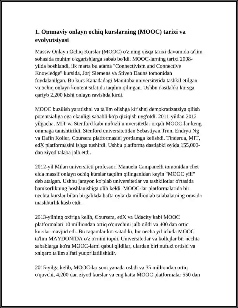 OMMAVIY ONLAYN OCHIQ KURSLAR (MOOC) 4