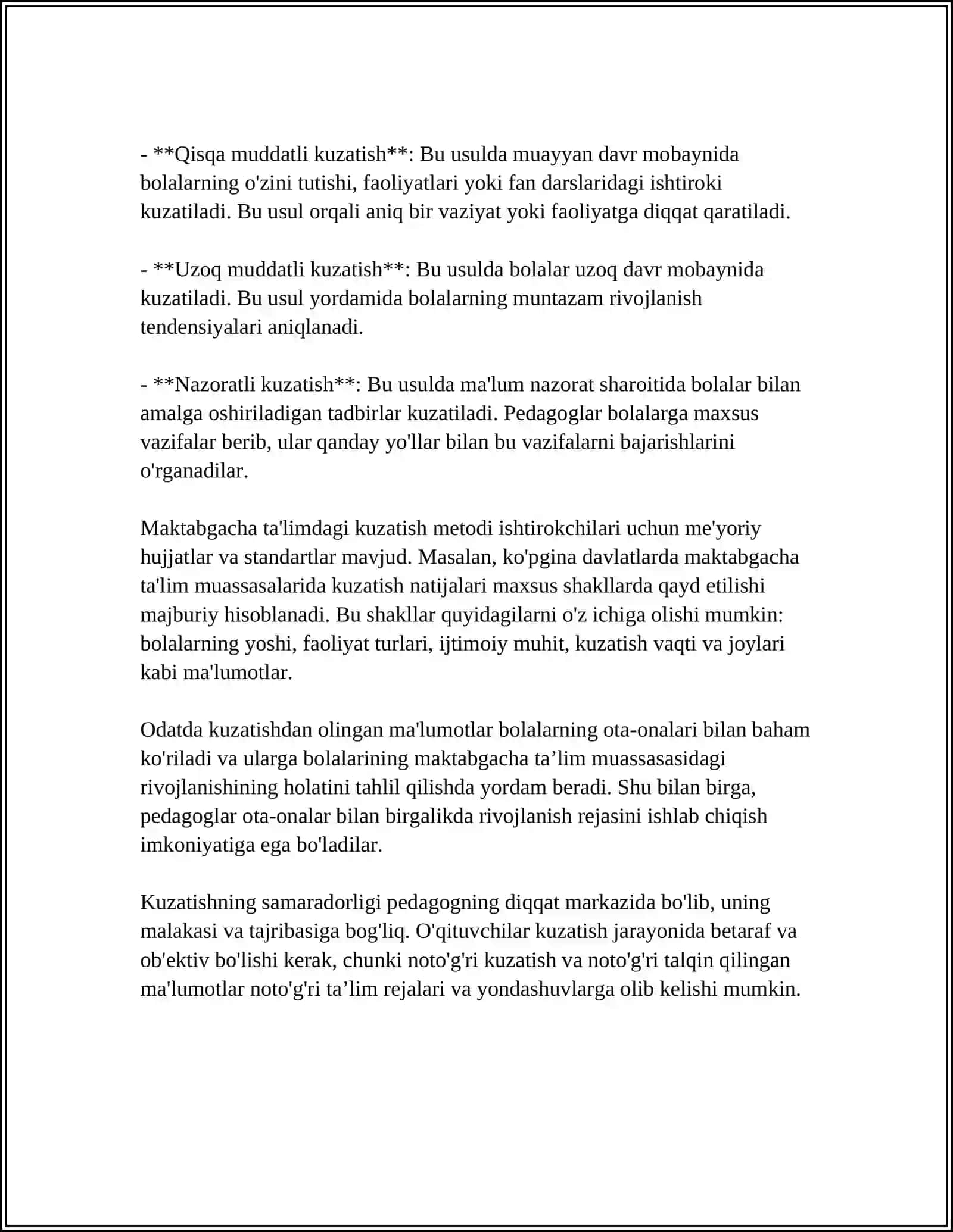 MAKTABGACHA TA'LIMDA TADQIQOT METOTLARIDAN FOYDALANISH 4