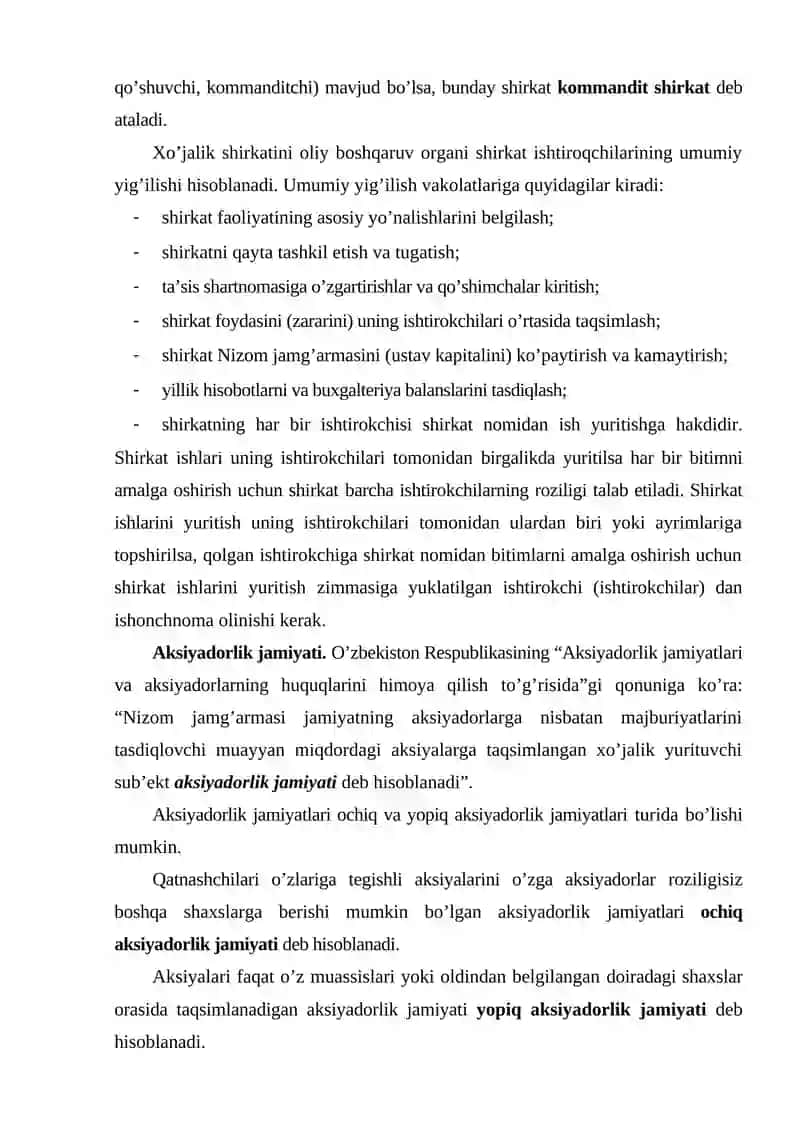 Xususiy korxonani tashkil etish 4