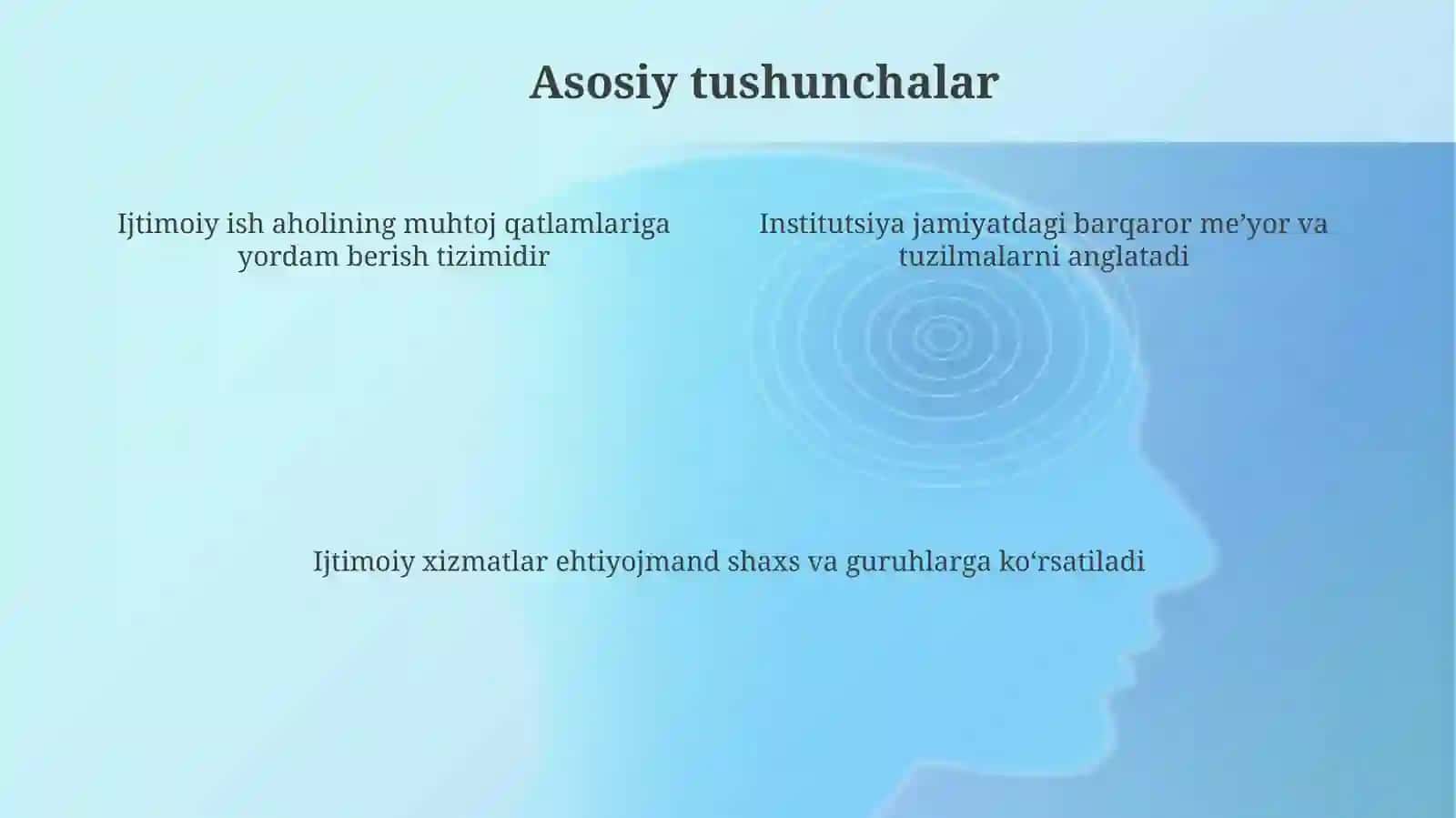 Ijtimoiy ishning insitutsional asoslari faniga kirish 4