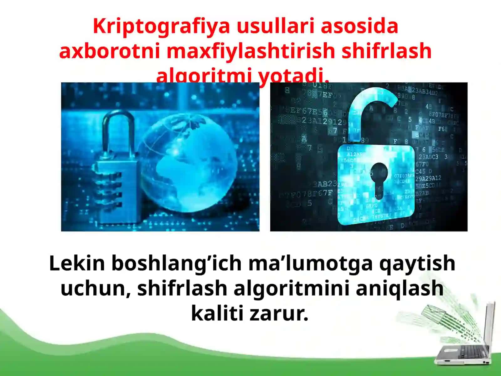 11-sinf Informatika Internetda saqlanayotgan axborot manbalarining xavfsizligi muammolari 4