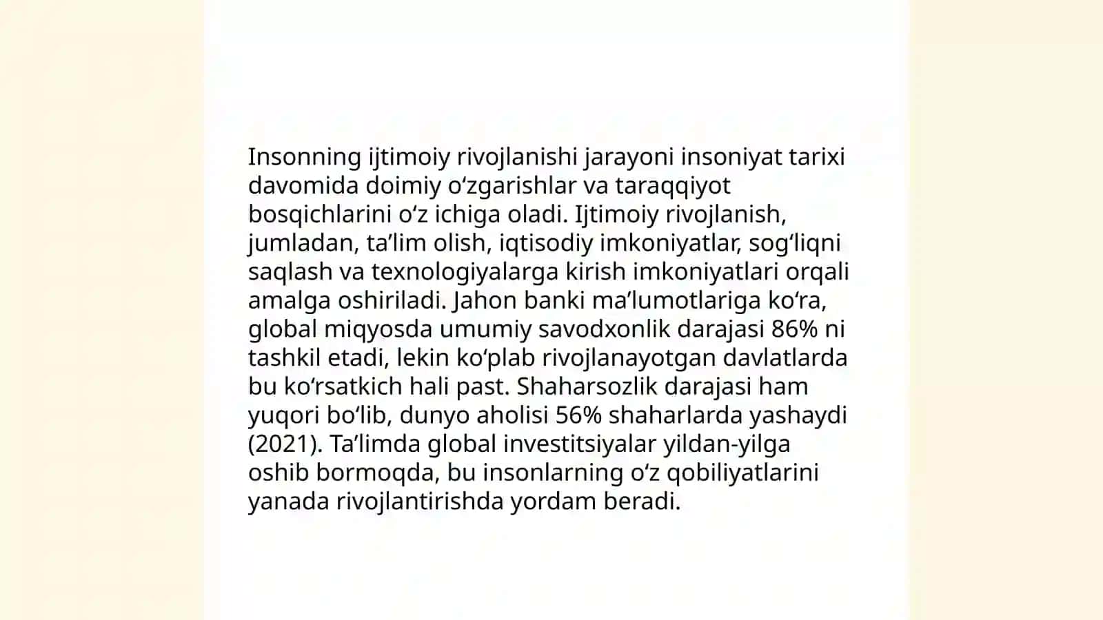 Shaxsning rivojlanishi va ijtimoiylashuvi 4