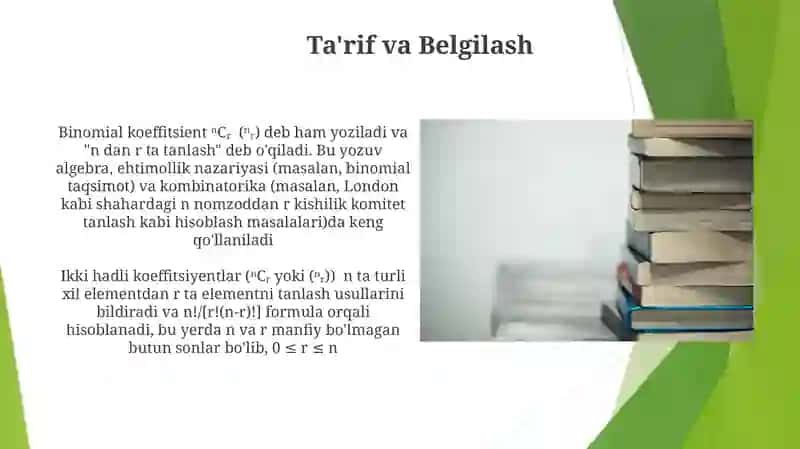 Binomialkoeffisentlar 4