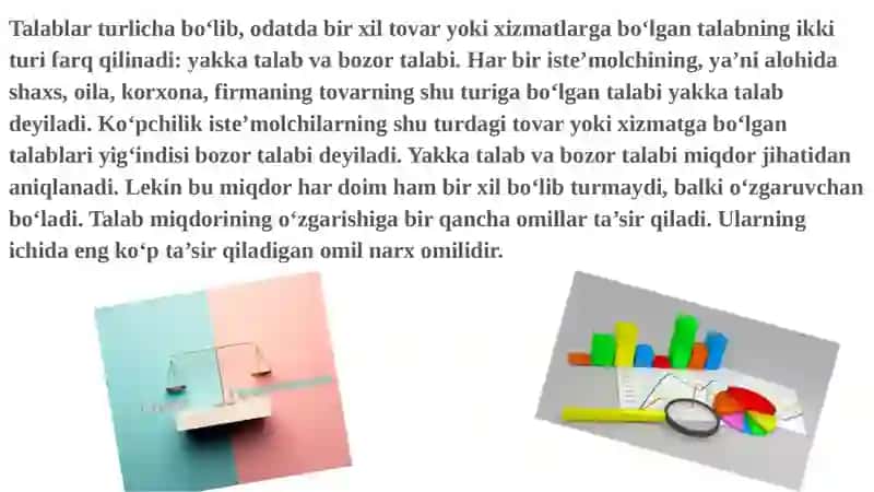 Talab va taklif nazariyasi. 4