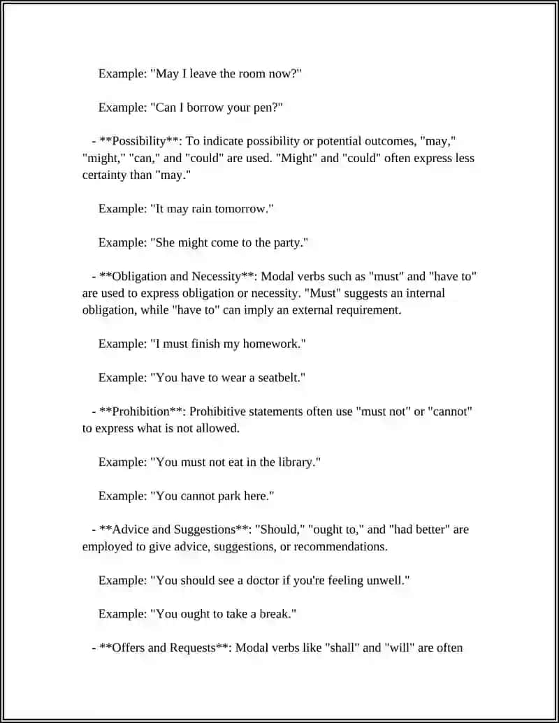 Modal Verbs 4