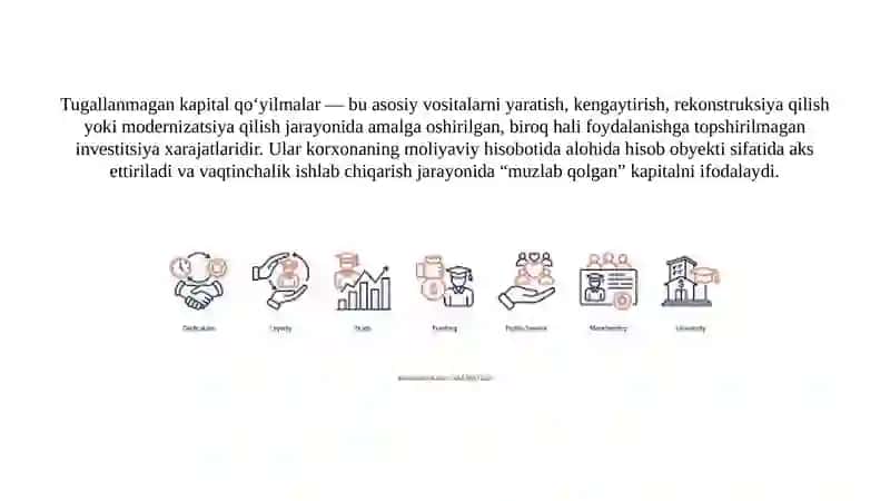 Tugallanmagan kapital qo'yilmalar auditi 4