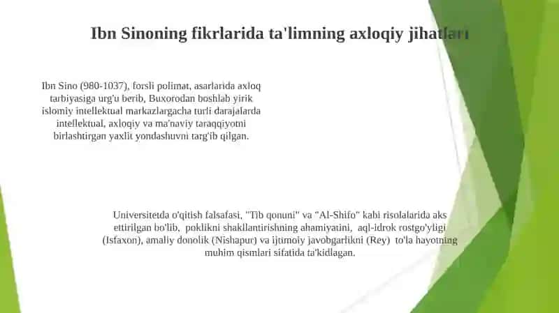 Abu Ali ibn Sino ta’lim-tarbiya 4