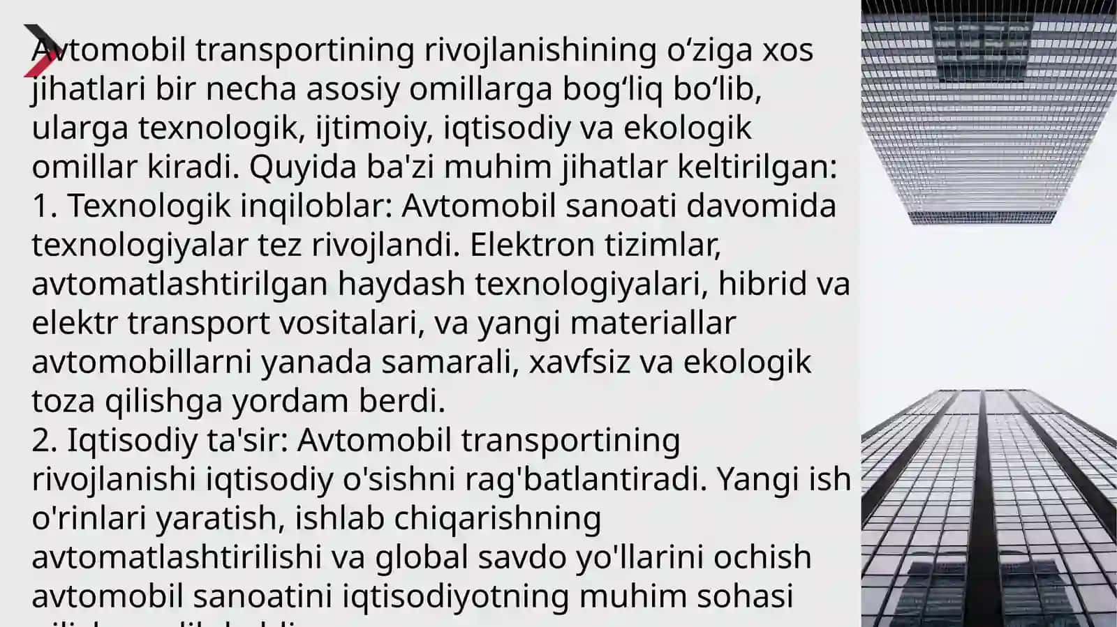 Aftomabiltransportirivojlanishningoʻzigaxosjihatlari 4