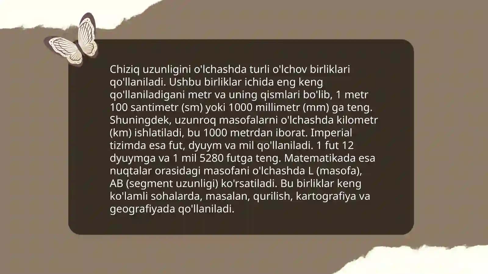 Geomitriya. Oʻlchov birliklari haqida maʼlumot 4