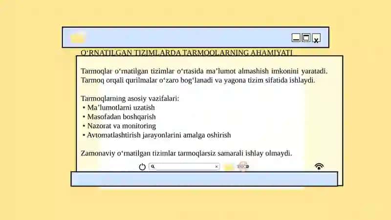 O‘RNATILGAN TIZIMLAR TARM OQLAR VA PROTOKOLLAR pptx 4