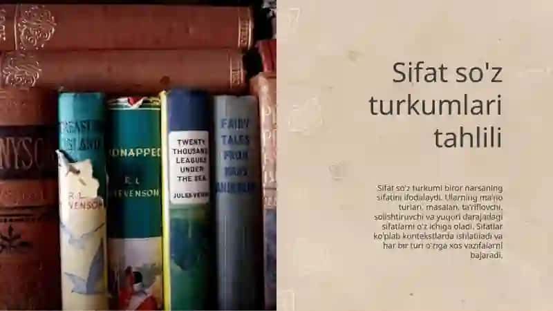Sifat so'z turkumi. Sifatning ma'no turlari 4