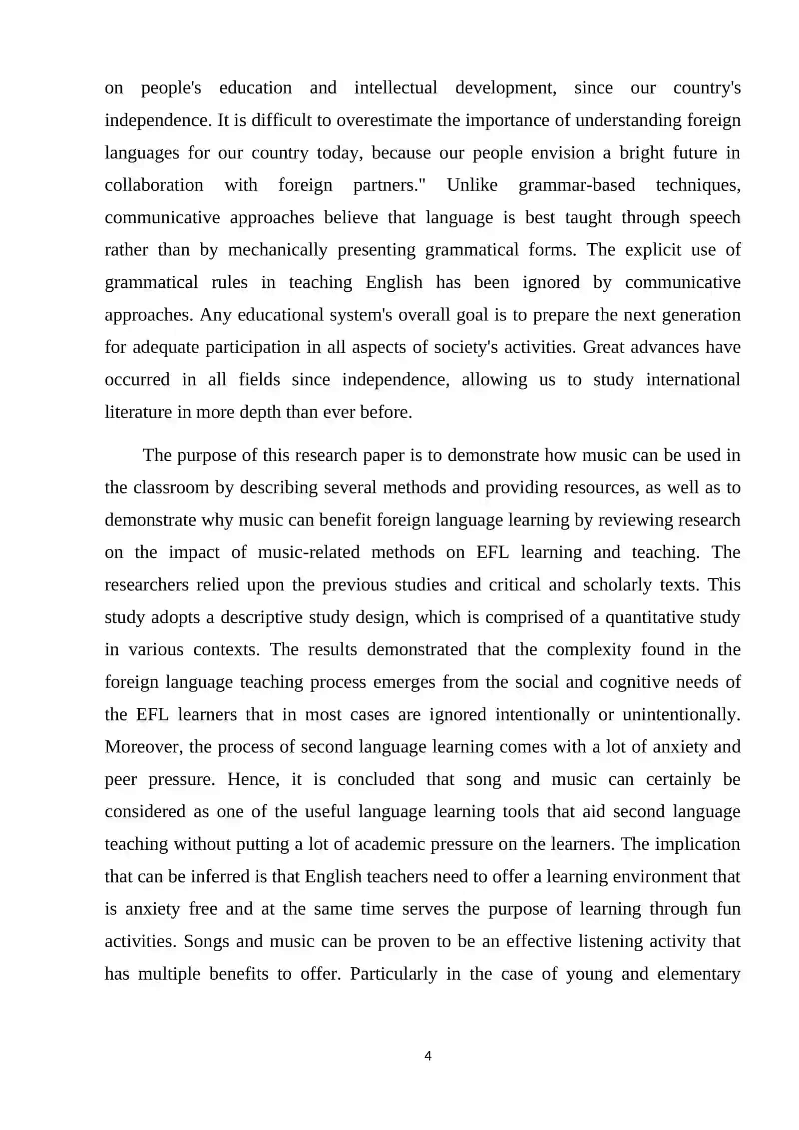 COURSE PAPER ON TEACHING LANGUAGE THROUGH THE SONGS 4