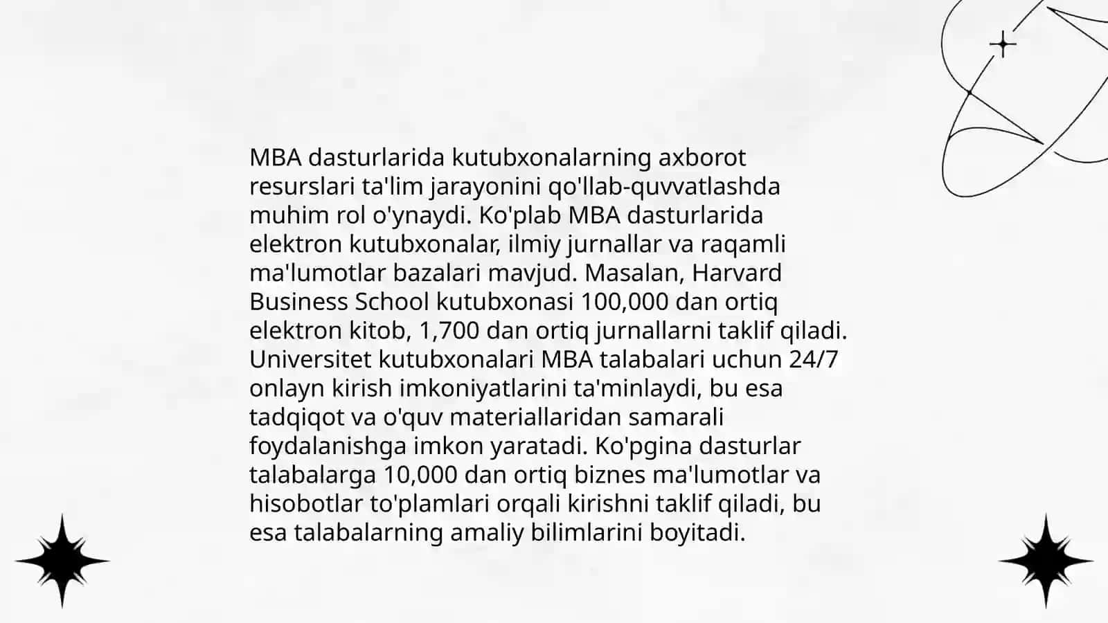 Kutubxonalarda MBA dasturlari uchun kerakli adabiyotlar 4