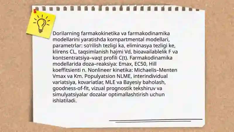 Tibbiyotda matematik modellashtirish 4
