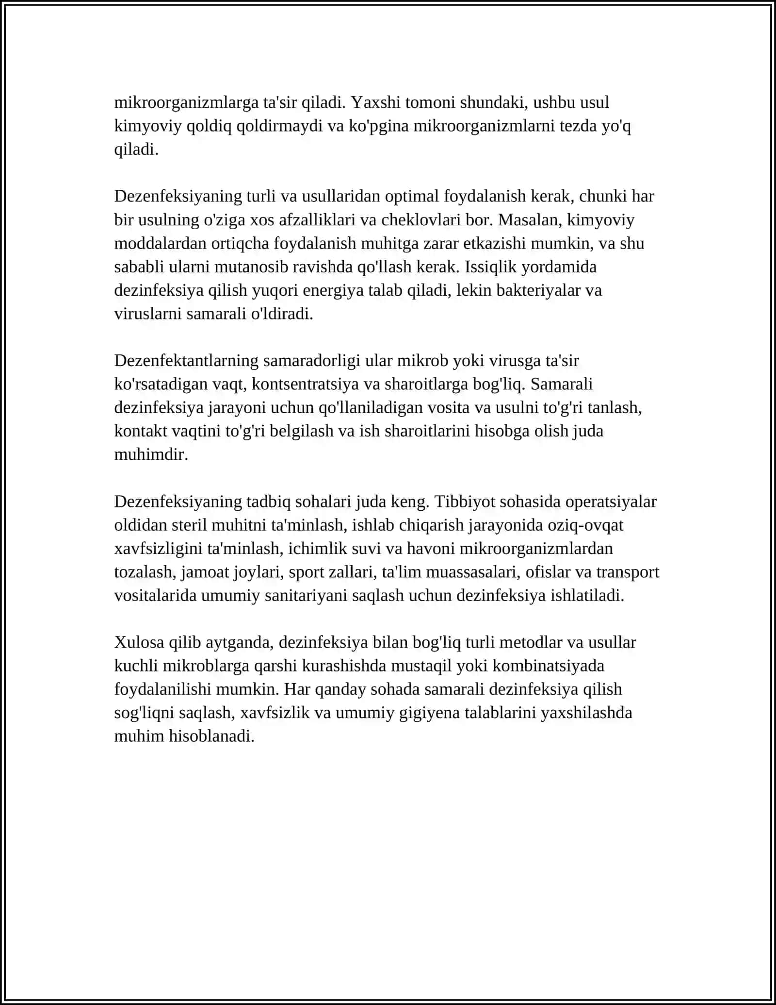 DEZINFEKSIYA VA DEZINFEKSIYA MAHSULOTLARI 4