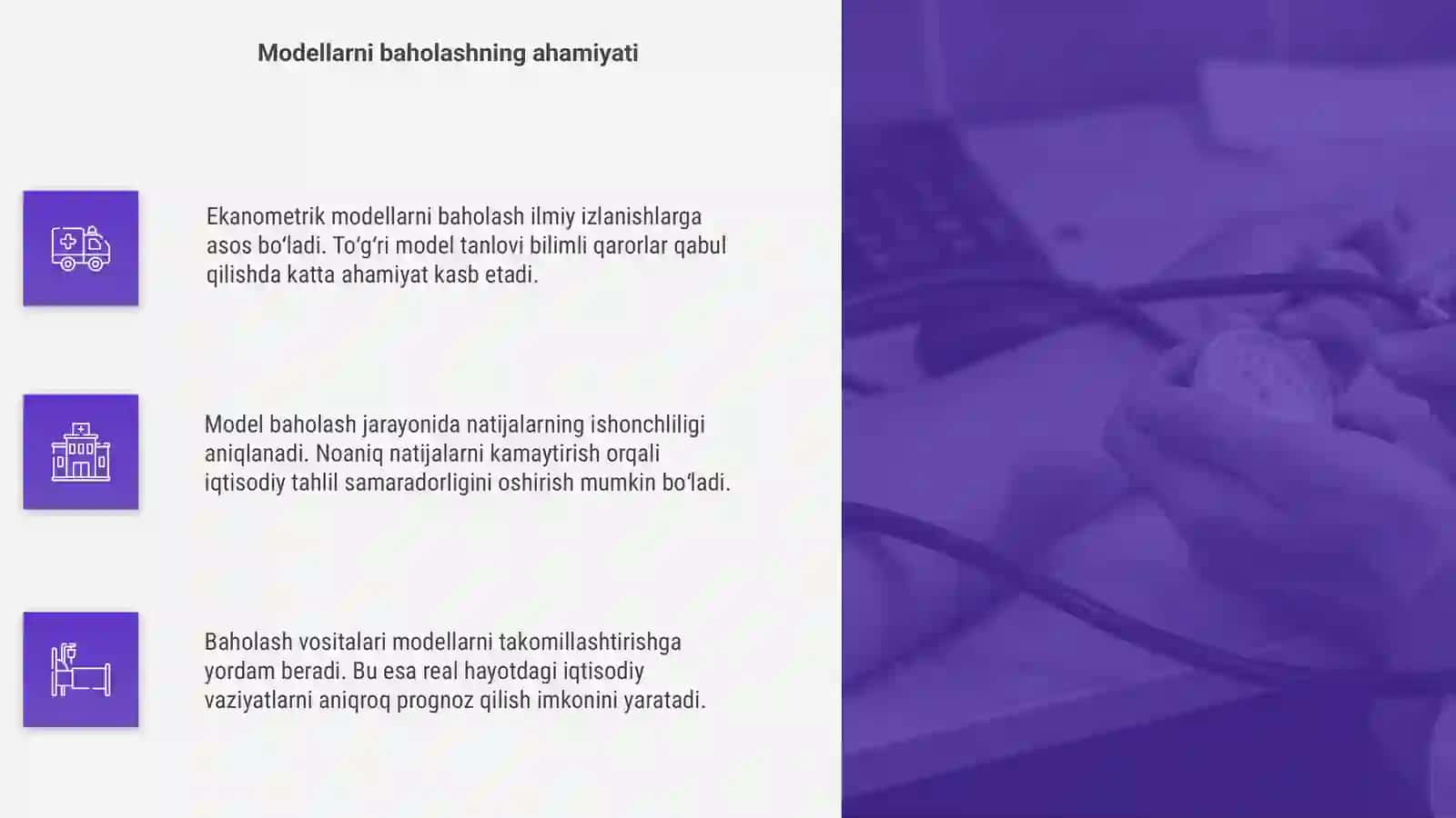 Ekanometrik modellarni baxolash 4