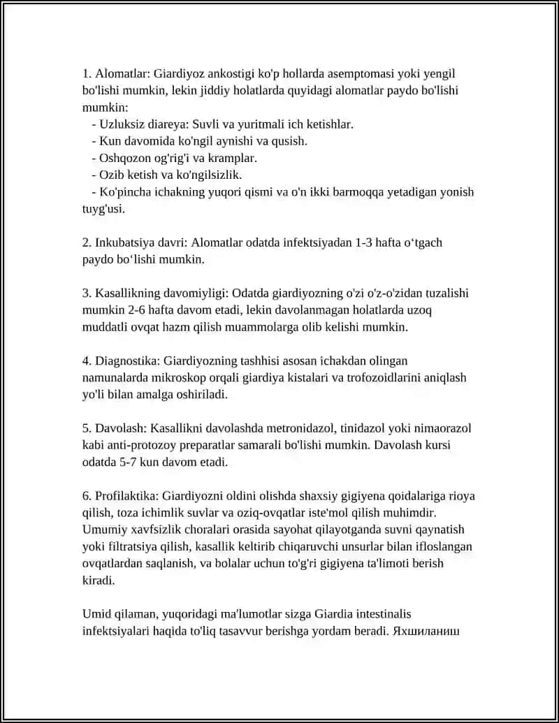 ODAMDA PARAZITLIK QILUVCHI SODDA HAYVONLAR 4