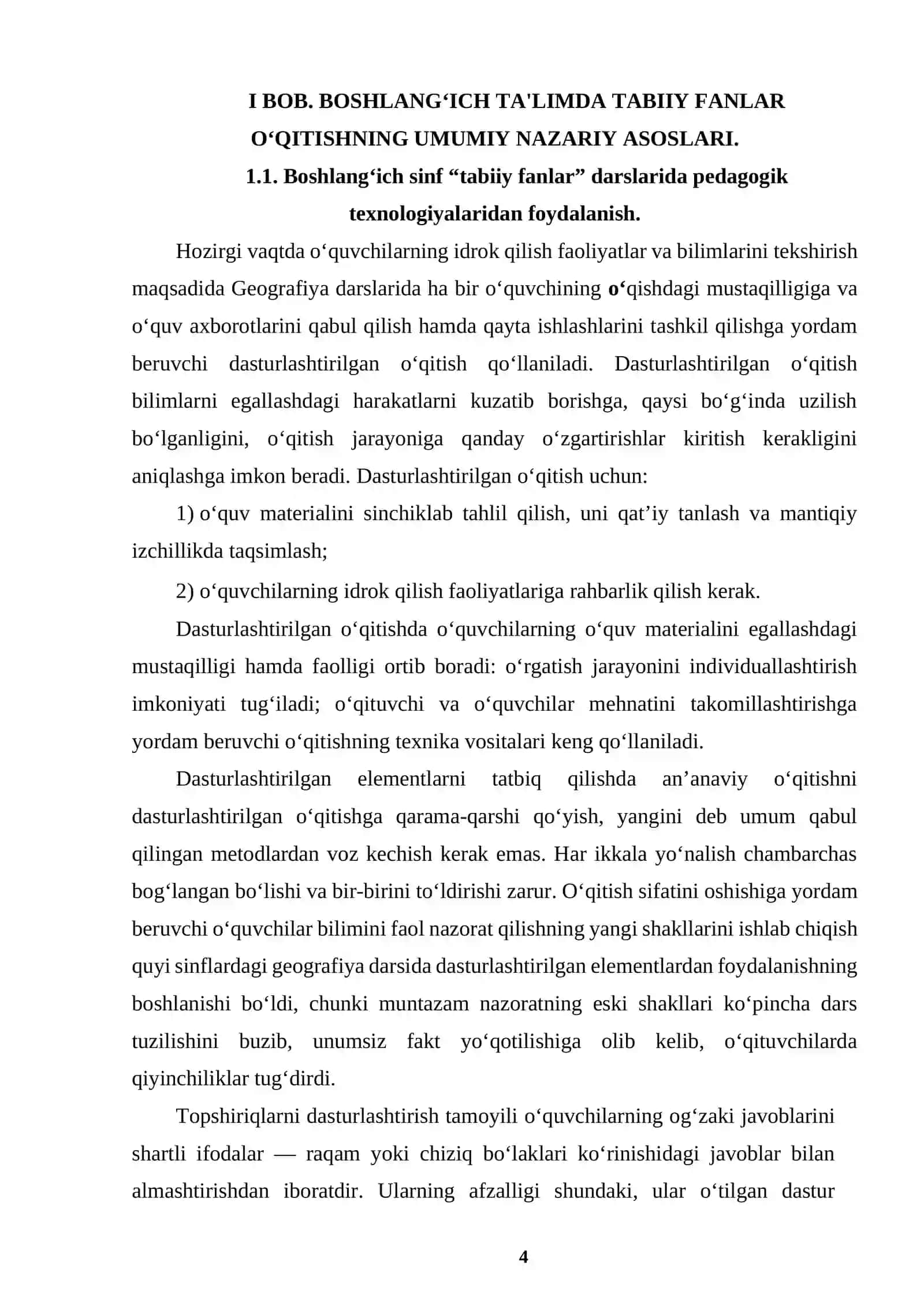 BOSHLANG‘ICH TA'LIMDA TABIIY FANLAR METODLARI 4