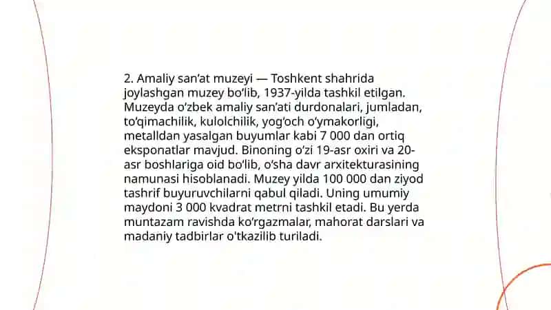Oʻzbekistondagi eng mashhur top 5 muzeylar 4