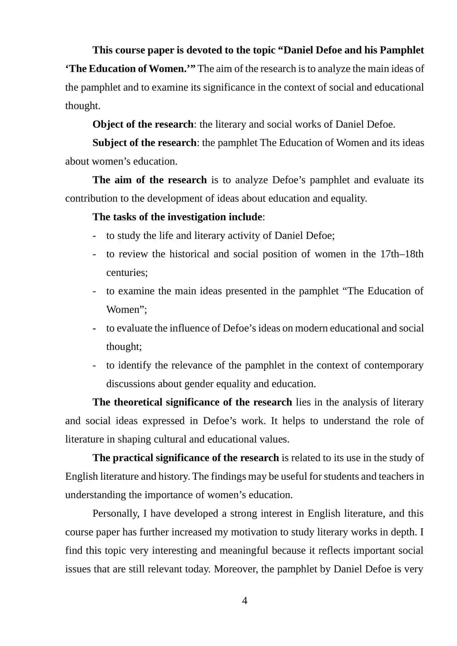 The Life and Works of Daniel Defoe 4