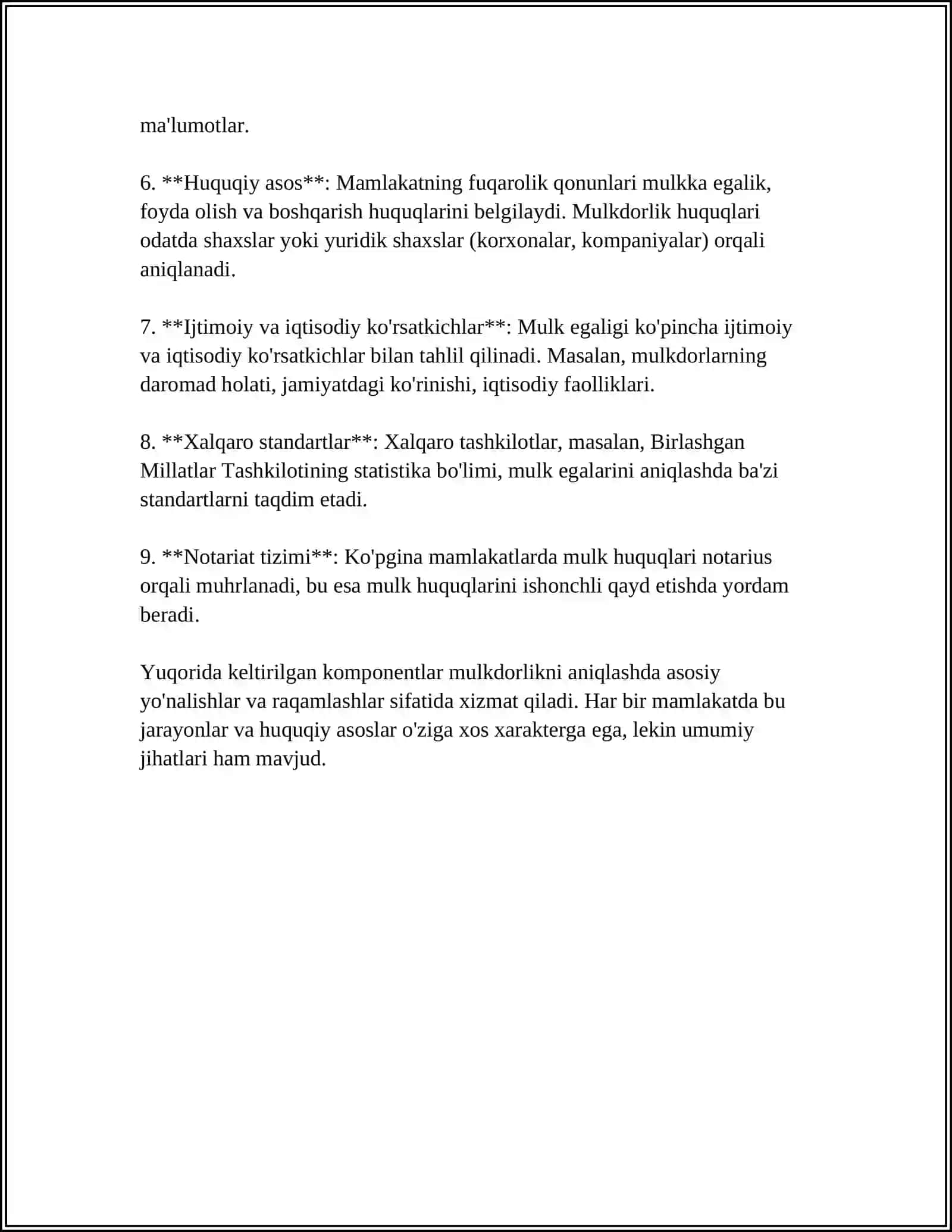 MULKDORLIK UNING XILLARI VA TURLARI 4