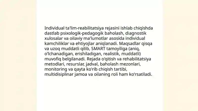 Psixologik-pedagogik o‘rganish dasturi 4