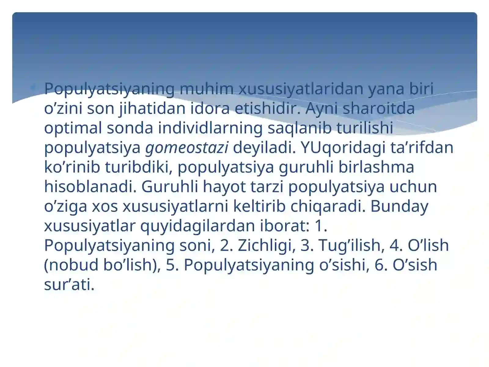 Populyatsiya ekologiyasi 4