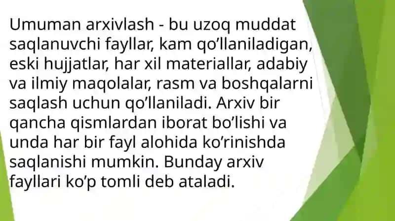 Fayllarni arxivlash va arxiv fayllarni ochish 4