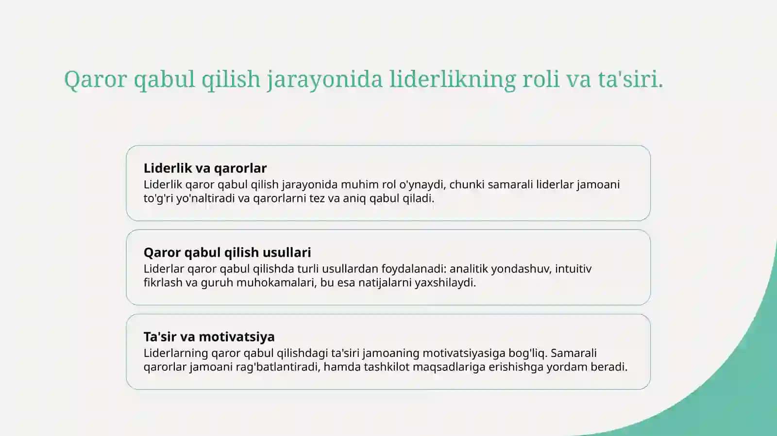 Boshqaruv qarorlari mohiyati 4