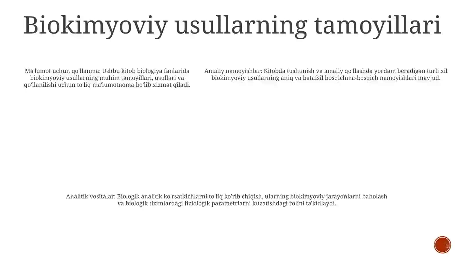Biokimyoviy Usullar 4