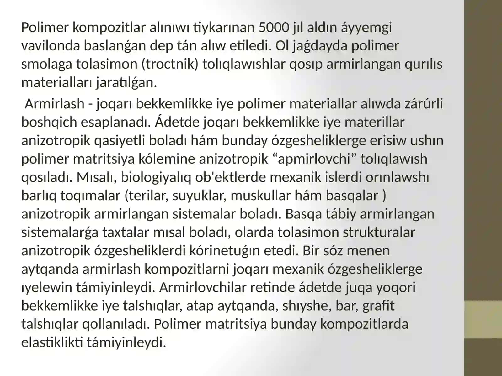 Polimer Kompozitlar ha’m Nanotizimlar 4