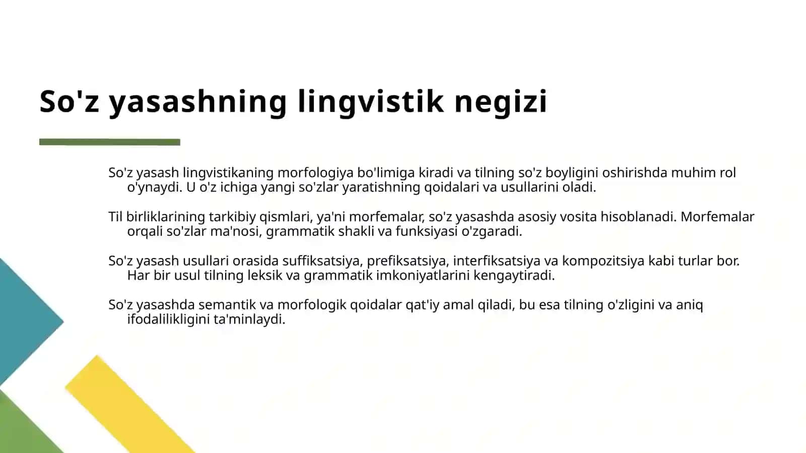 OʻZBEK TERMINALOGIYASIDA SOʻZ YASALISH MASALALARI 4