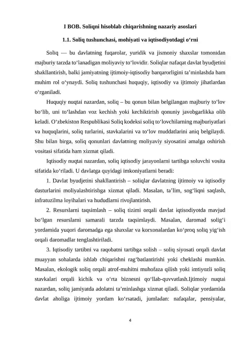 Soliqni hisoblab chiqarish va to’lash tartibi 4