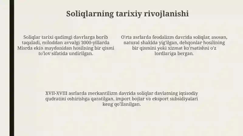 Soliq tushunchasi 4